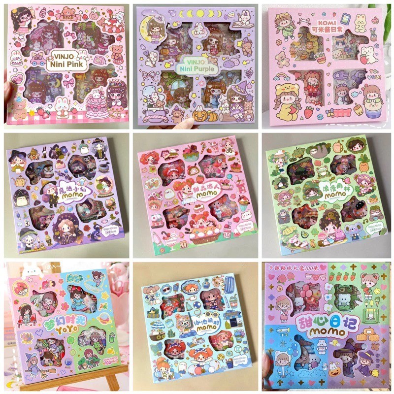 

100 Lembar Stiker Labubu Sticker Viral Lucu