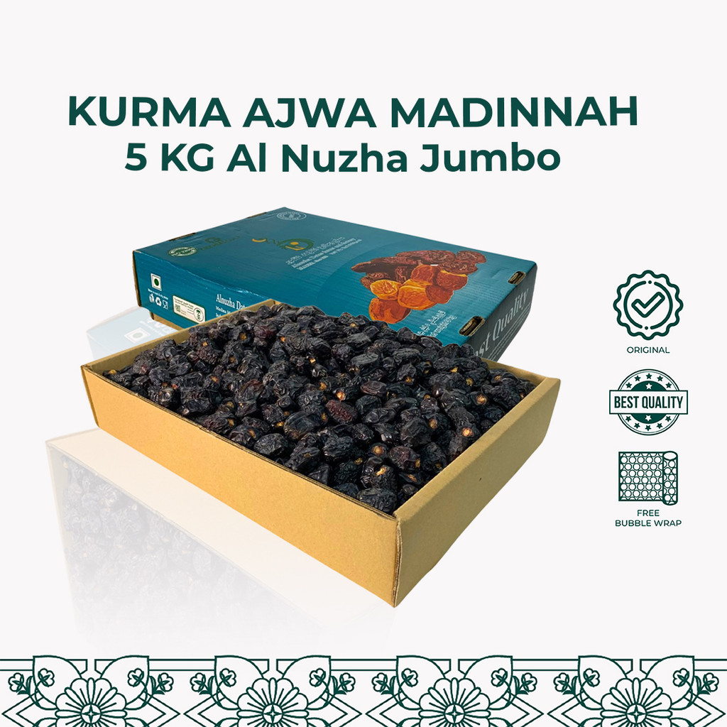 

KURMA AJWA MADINAH PREMIUM KEMASAN 5KG AL NUZHA JUMBO ORIGINAL