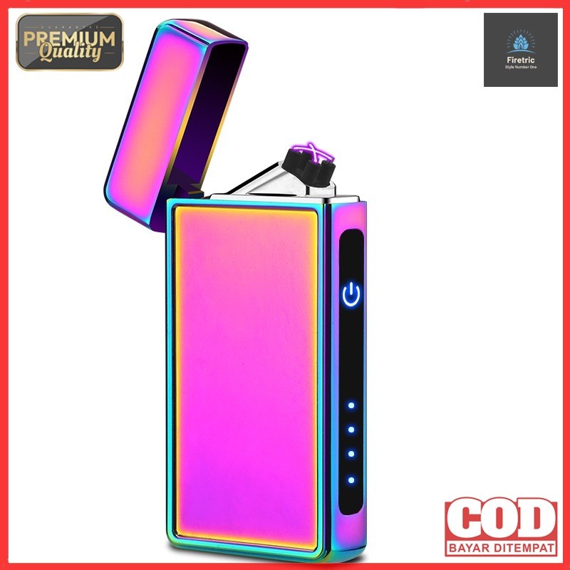 Firetric Korek Api Elektrik Double Pulse Plasma Arc Lighter HY Fashion Keren Hadiah Unik