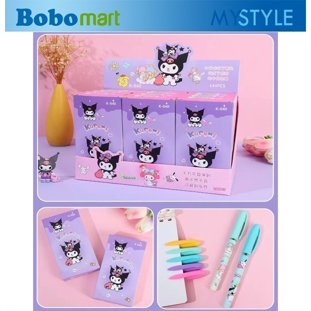 

BOBOMARTS 1 PCS PULPEN HAPUS SEKOLAH PEN GEL 0.5MM HITAM PULPEN GEL MOTIF KARAKTER KARTUN MURAH