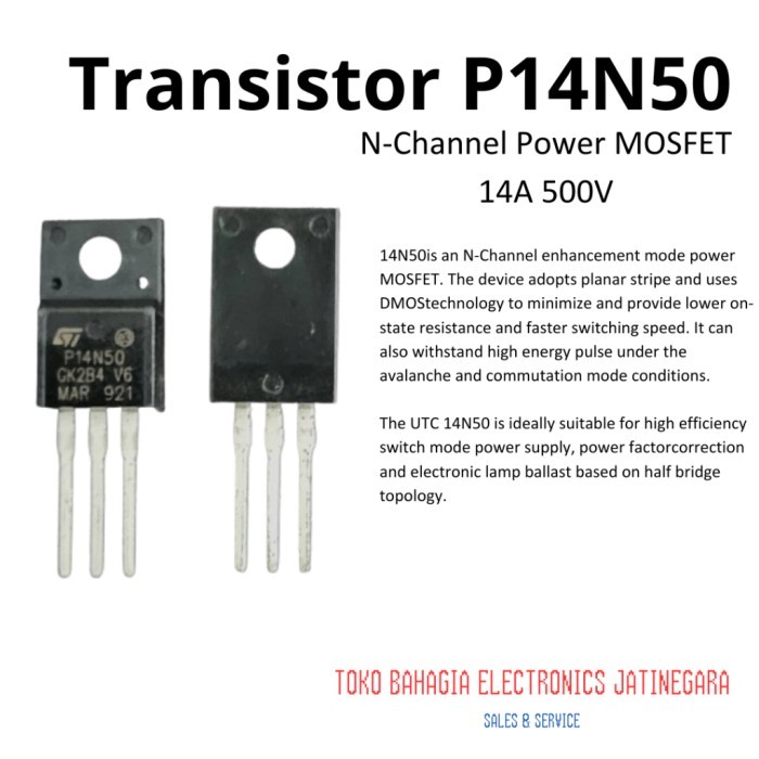 GS99 Transistor STP14N50 P14N50 14N50 N-Channel Power MOSFET 14A 500V