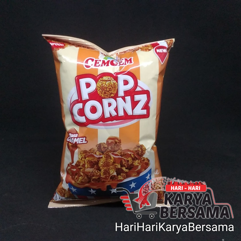 MAKANAN RINGAN SNACK CEMCEM POP CORNZ RASA CARAMEL 55GR