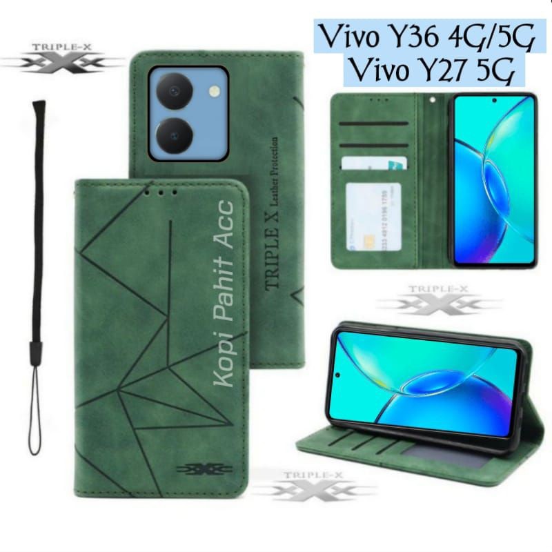 Case Vivo Y36 4G/5G Y27 5G Y27S Vivo V2247 V2248 V2249 Flip Cover Wallet Sarung Hp Casing Dompet Fli