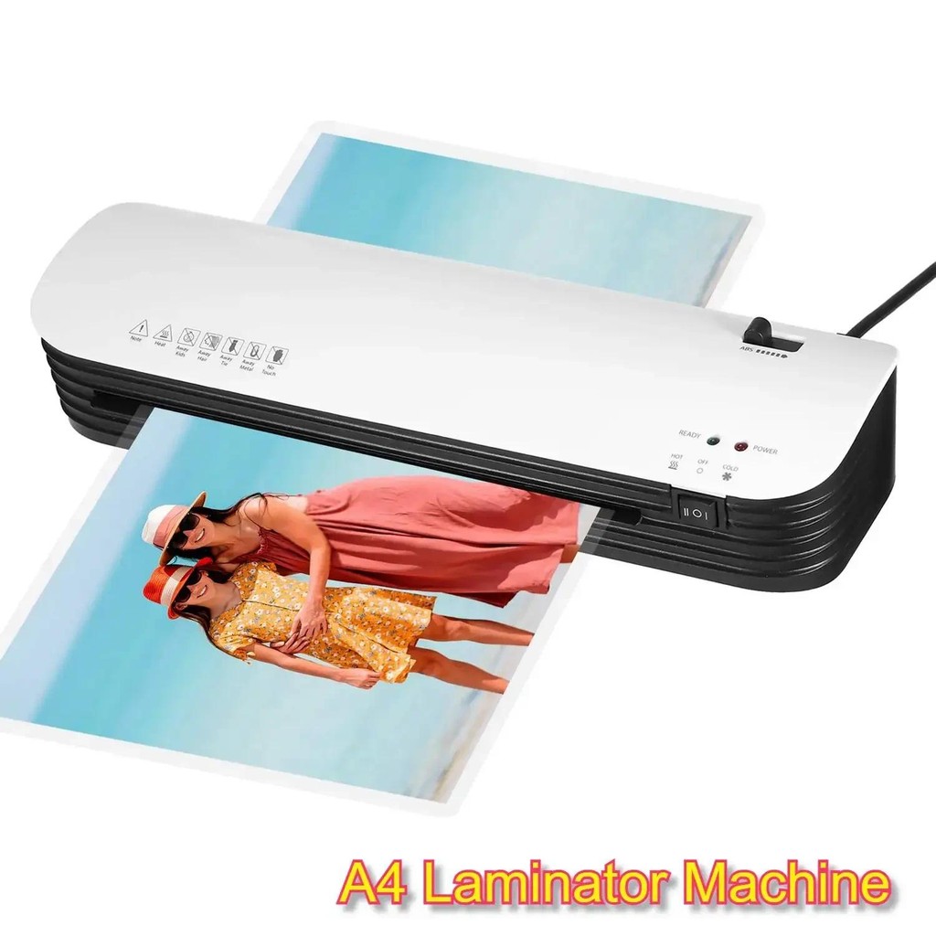 

Mini A4 Paper Laminator Machine Document Plasticizer Laminating Thermal Laminator Device Hot Cold Lamination Kit 2 Roller System