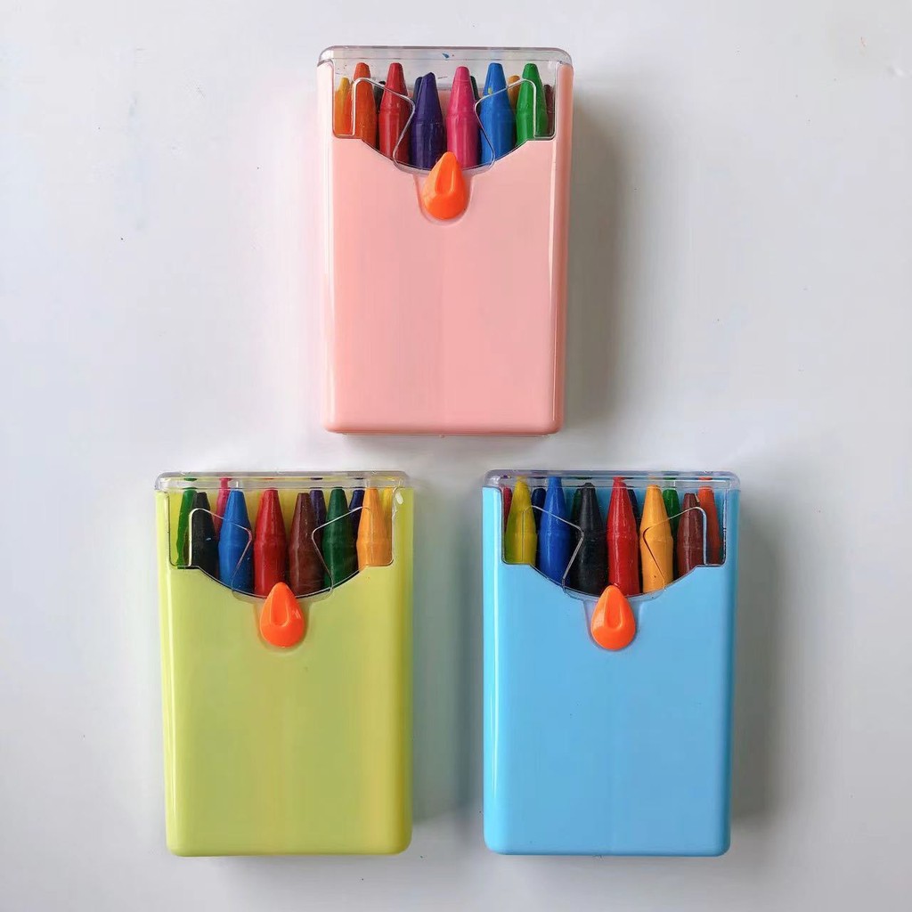 

12pcs Washable Wax Crayon Color Crayons Do not Dirty Hands Pencil Marker Oil Painting Drawing Sticks Colored Crayons