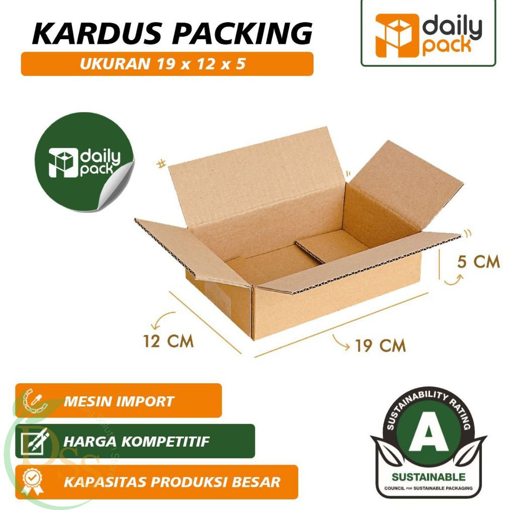 

Kardus Dus Packing Polos Box Ukuran 19x12x15 original 100%