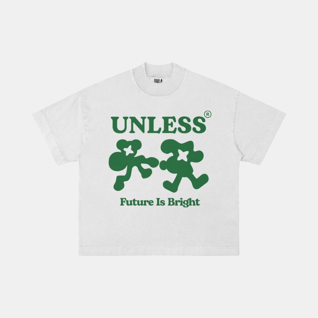 Kaos Boxy green Flower Kaos Boxy Pria Unless