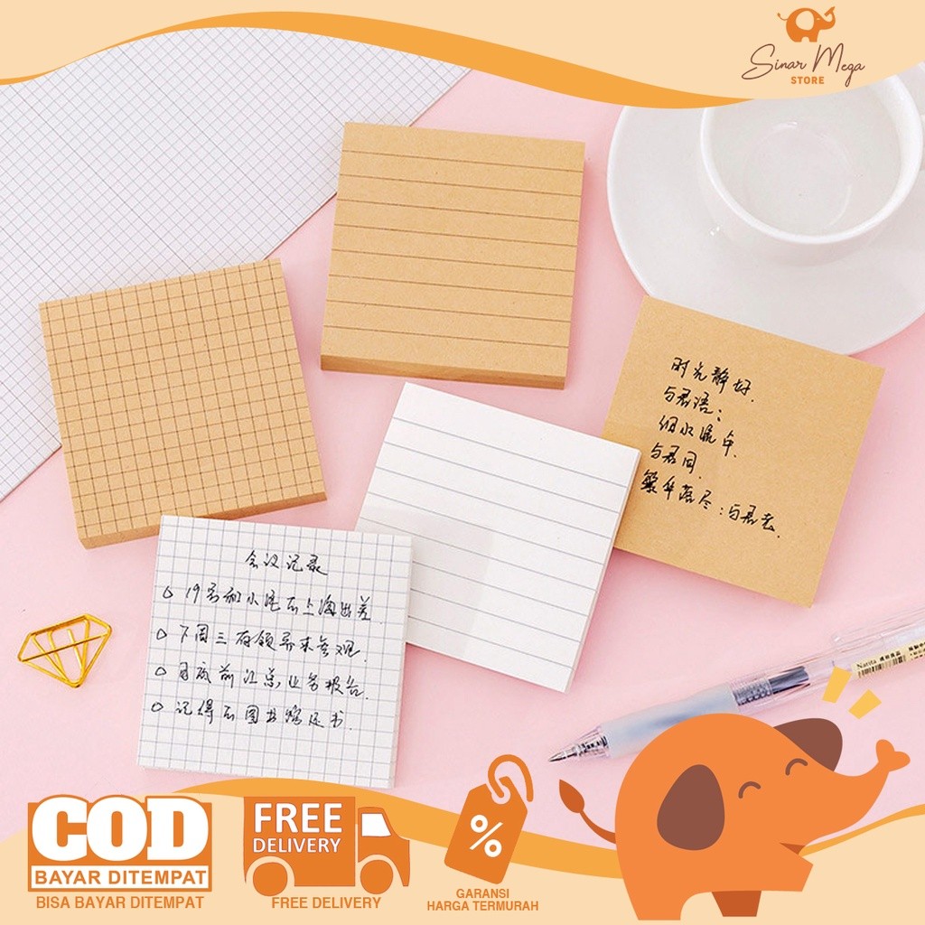 

Kraft or White Paper Mini Memopad / Kertas Memo Lucu Unik Murah