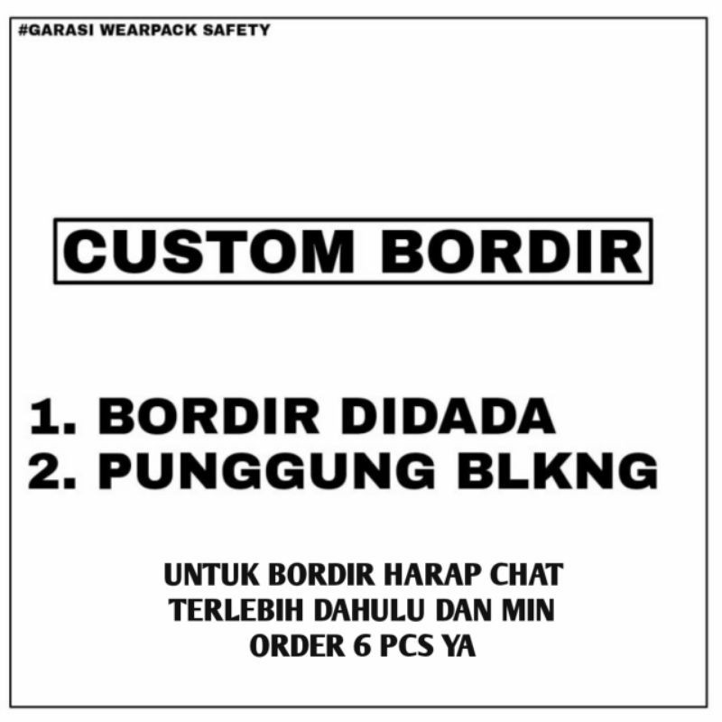 FR54E BORDIR BAJU SAFETY LENGAN PANJANG NAMA PERUSAHAAN