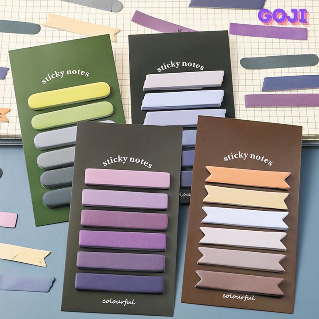 

GOJI Stick Note Gradient Set Isi 120 Lembar 6 Warna Estetik Lucu Sticky Notes Catatan Kertas Tempel Aesthetic Soft Pastel Macaroon Memo Pad Gradasi