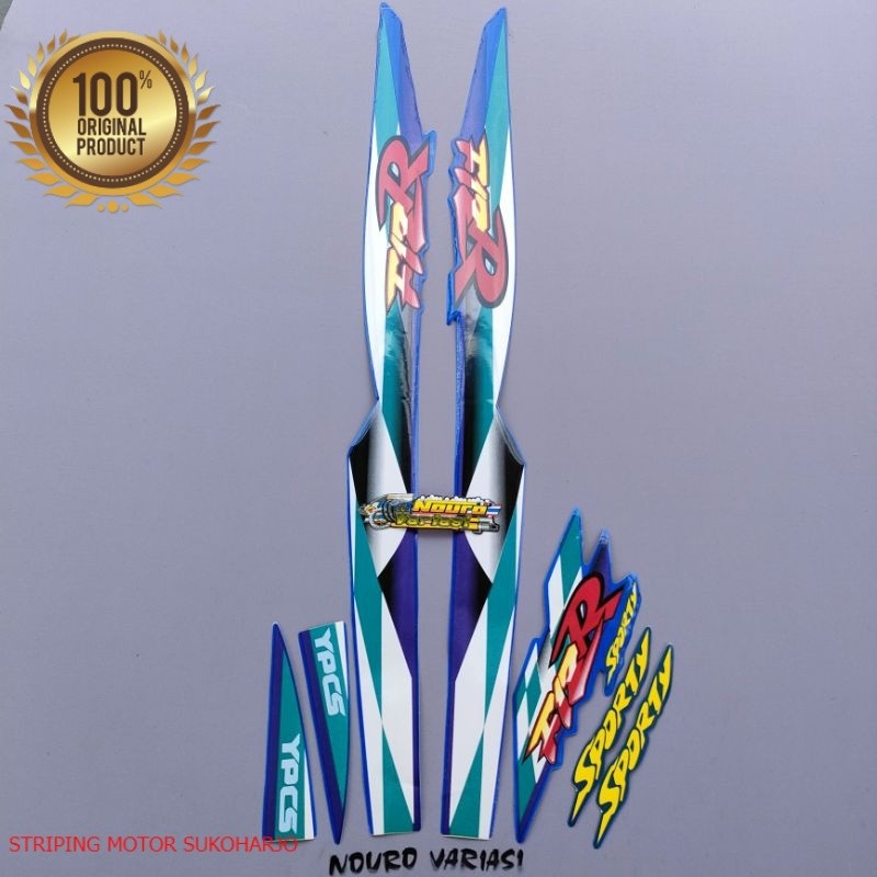 (ORI) striping yamaha fizr fiz r f1 zr 1997 1998 sporty biru tua  kualitas original