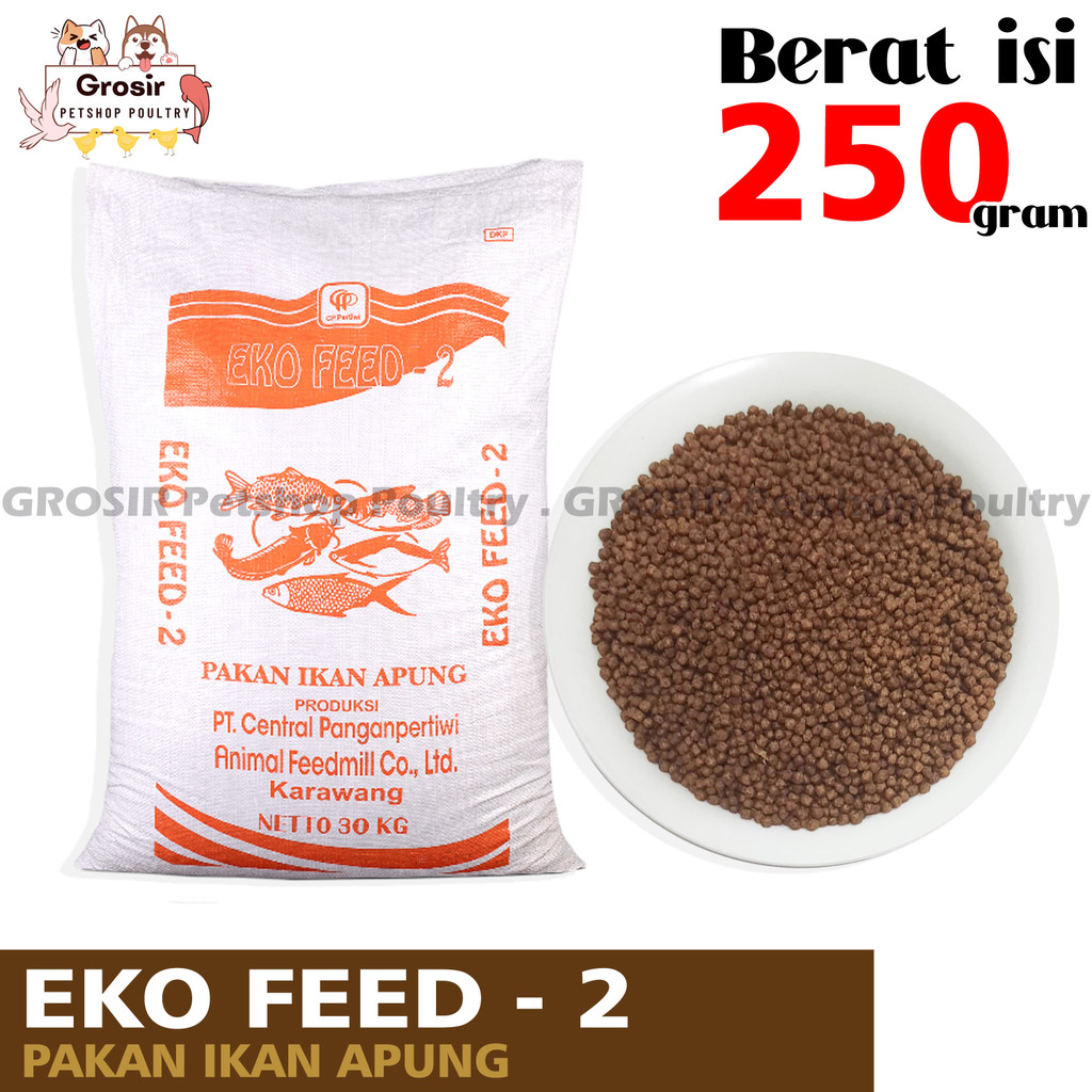 Eko Feed 2 2mm Pelet ikan Makanan ikan Pakan Ikan Lele Nila Murah