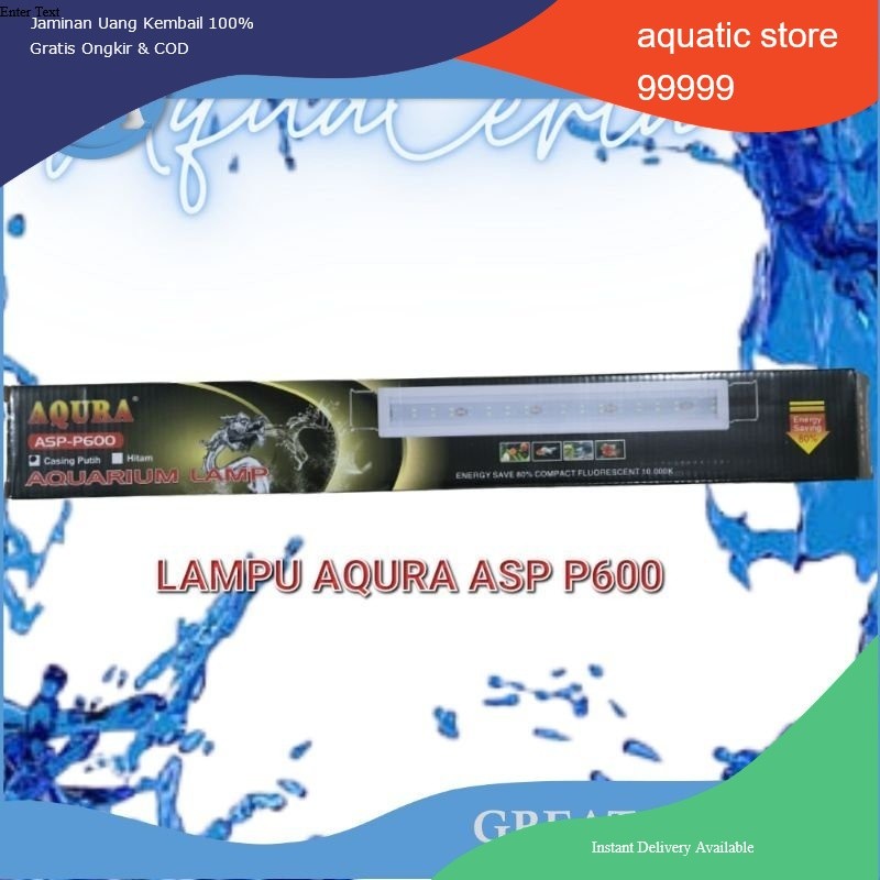 Lampu Led Aquarium AQURA ASP P 600 putih biru 60 cm