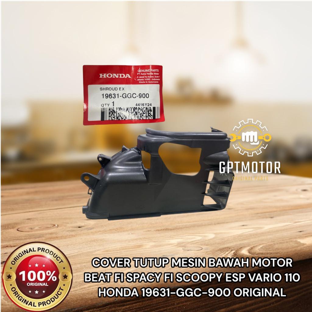 COVER TUTUP MESIN BAWAH MOTOR BEAT FI SPACY FI SCOOPY ESP VARIO 110 HONDA 19631-GGC-900 ORIGINAL