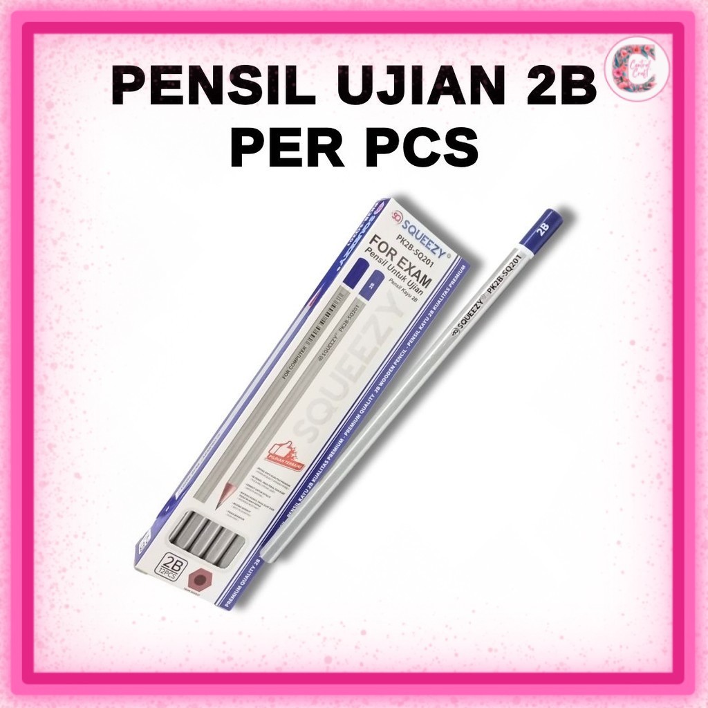 

Pensil 2B Premium merk Squeezy cocok untuk ujian