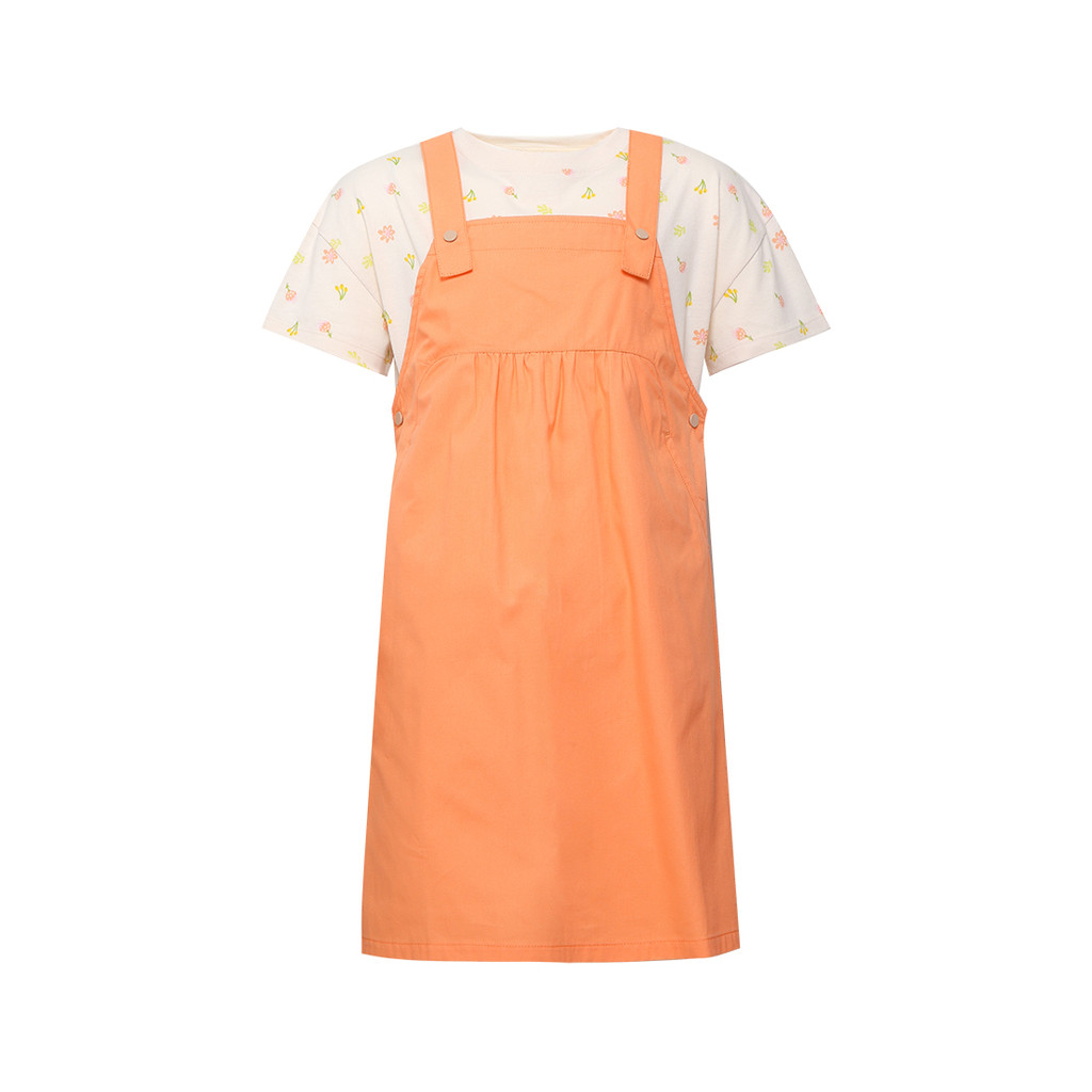 Pito Dito Girl Arepa Overall Dress Pendek Anak Orange