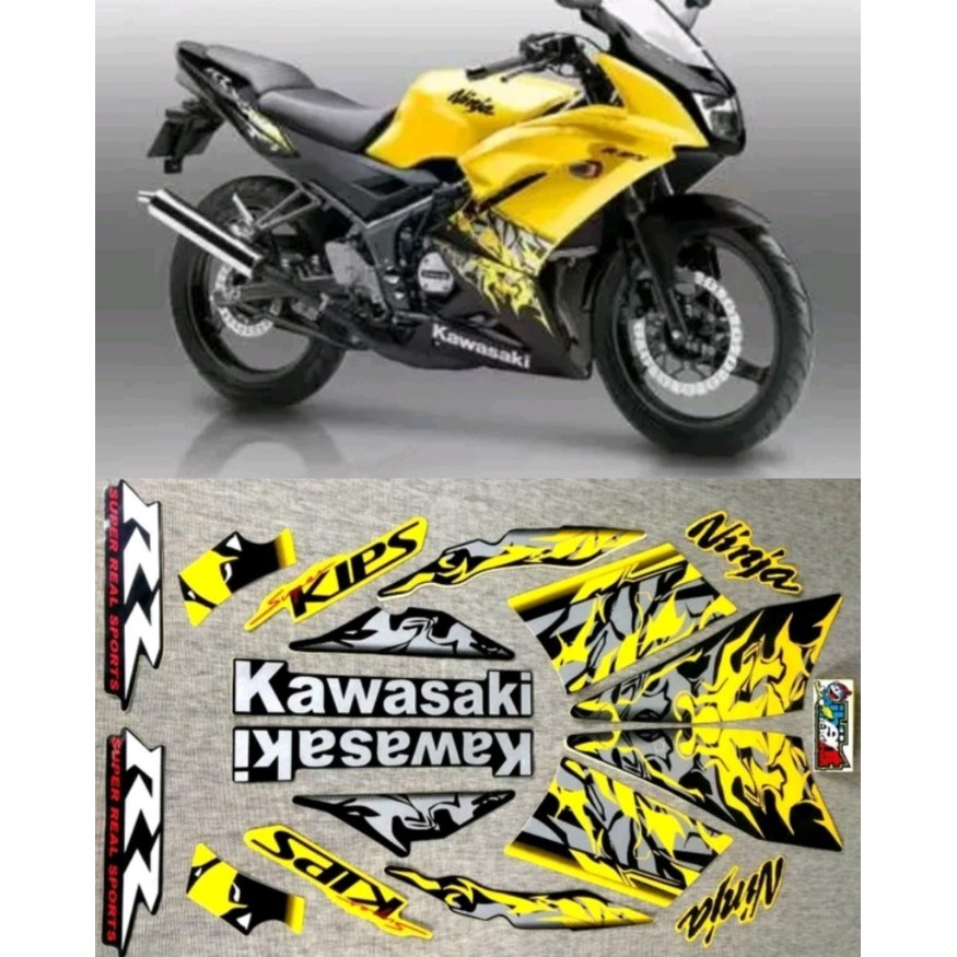 STRIPING NINJA RR KUNING 2013 ORI KAWASAKI POLET STIKER