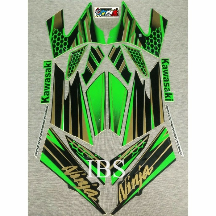 STRIPING ORI KAWASAKI NINJA R 2008 HIJAU POLET STIKER