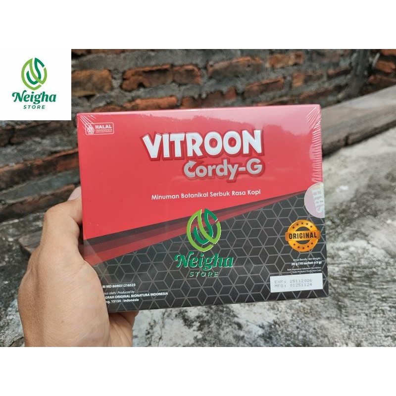 Vitroon Cordy G Asli Kemasan Baru Logo Original isi 10 Sachet