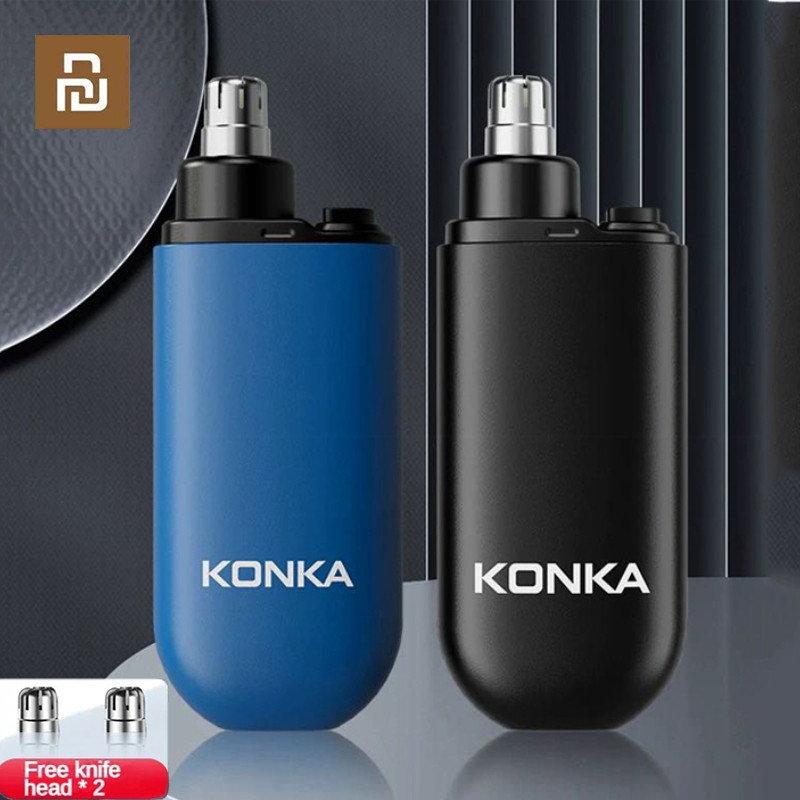 Youpin KONKA Mini Nose Hair Trimmer Electric Nose Hair Shaver Portable Type-C Charging Double-edged 