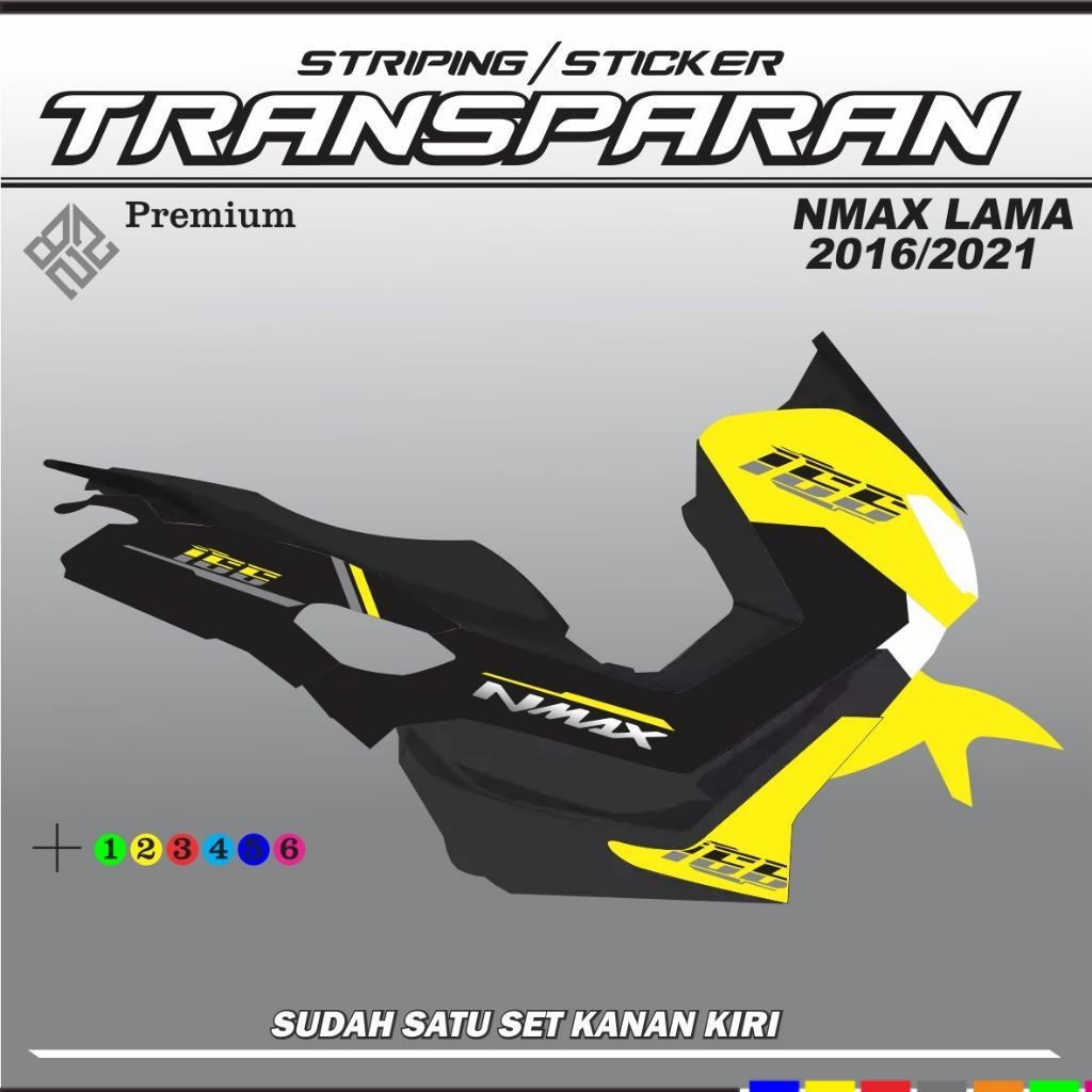 TRANSFARAN / Sticker Transparan Uv Nmax Vietnam Striping Racing Style Livery Warna Kombinasi