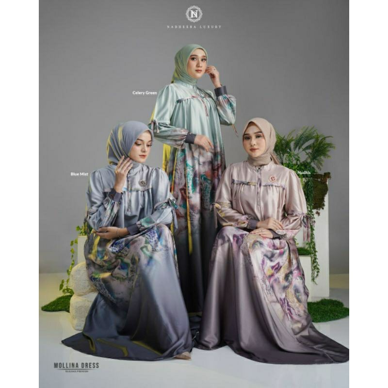 Mollina Dress Nadheera Luxury Original Gamis Mollina Gamis Syari