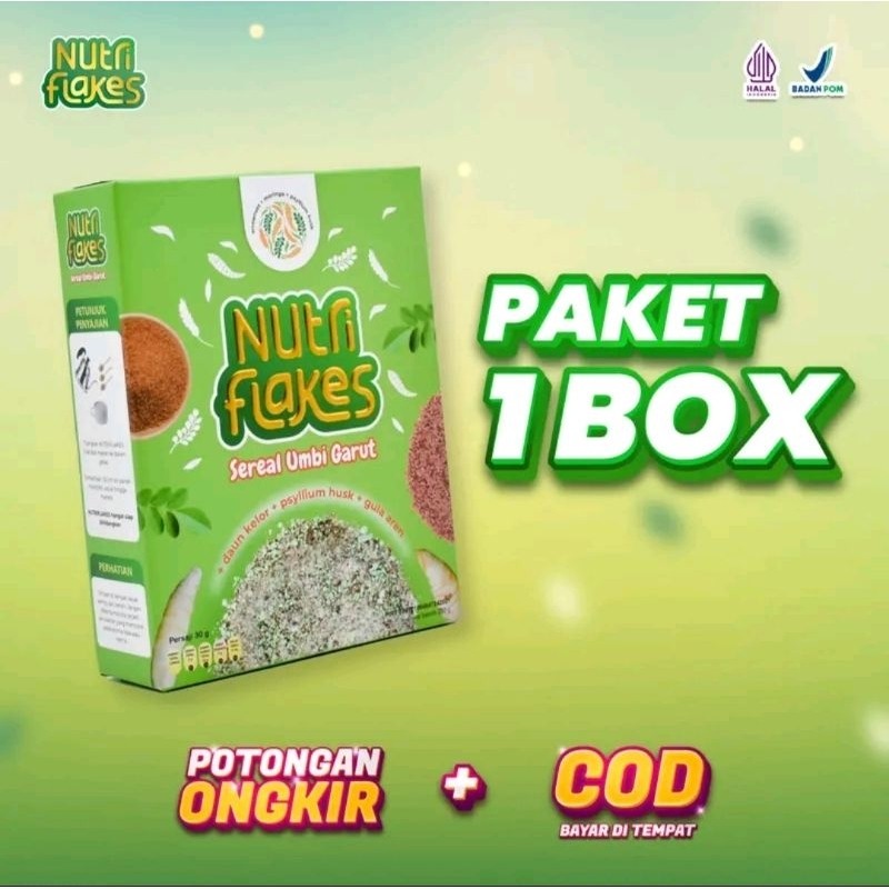 

Nutriflakes Sereal Umbi Garut Asam Lambung Original 1 Box