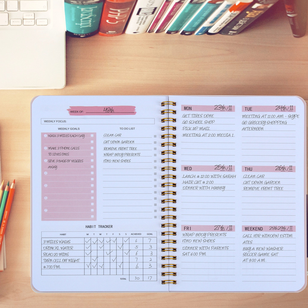 

2024 A5 Agenda Planner Notebook Diary Weekly Planner Goal Habit Schedules Journal Notebooks For School Stationery Office