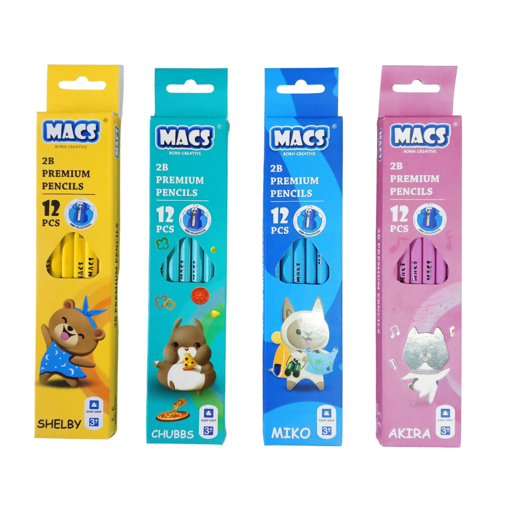 

(PACK) Pensil Hitam 2B / Pencils 2B Premium Triangle - Macs