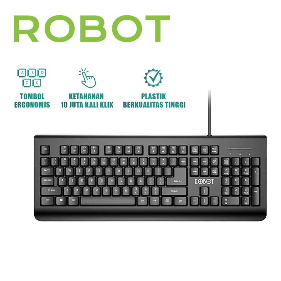 KEYBOARD ROBOT RK20 KABEL USB WIRED KEYBOARD ROBOT RK 20