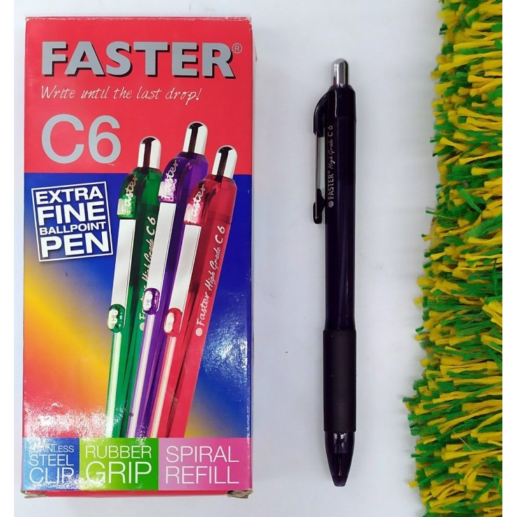 

Pulpen/ballpoint Faster C6 Warna Tinta Hitam