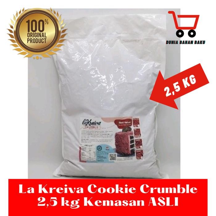 

La Kreiva Cookie Crumble Crumb Topping kemasan 2,5 KG (Kemasan ASLI) - CHOCOLATE