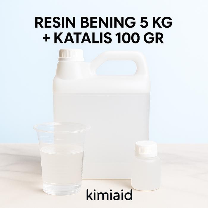 

Resin Bening 5Kg + Katalis 100 Gram - Resin Murah - Kerajinan Tangan