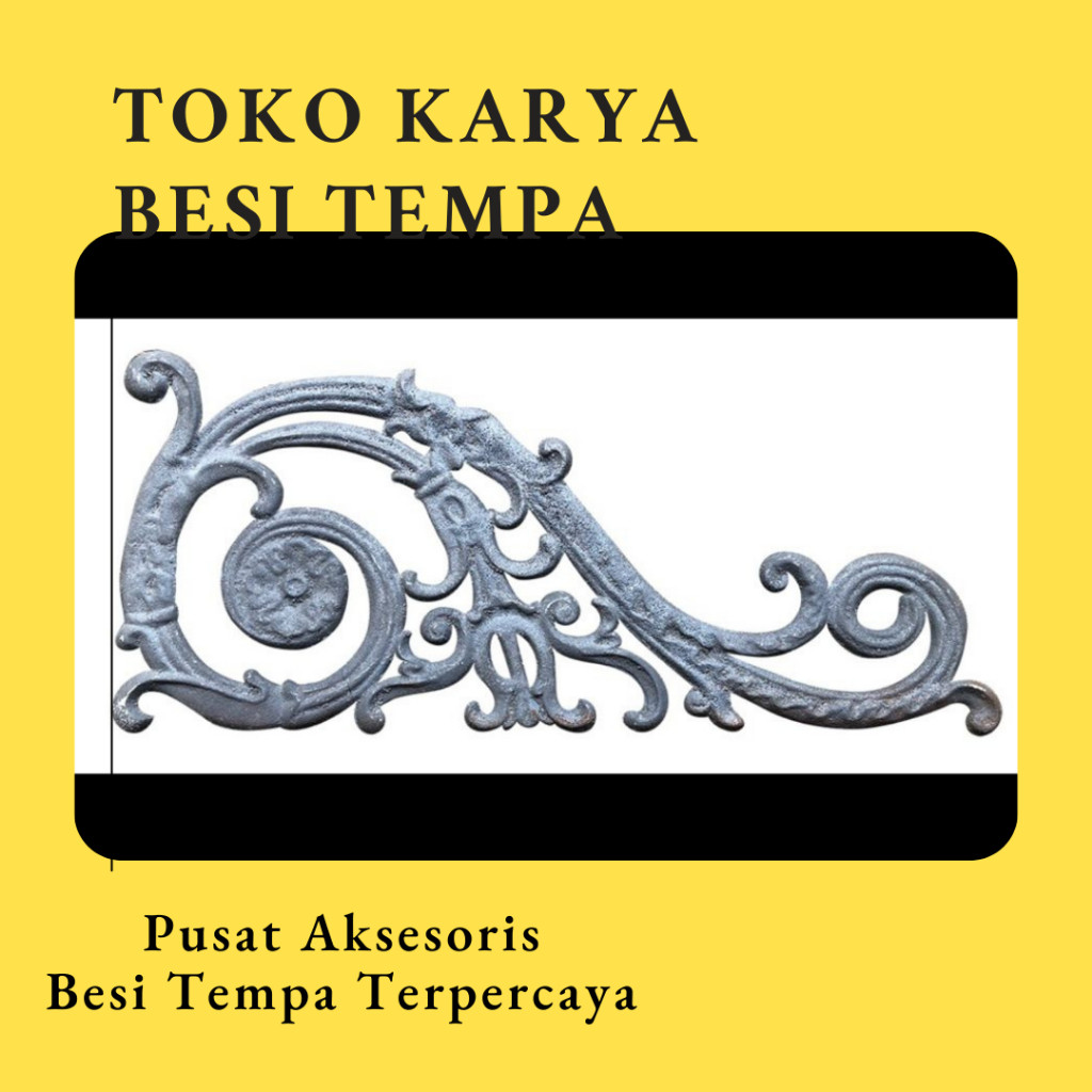 Ornamen Pagar Besi Cor 158 / Ornamen Besi Tempa / Ornamen Pagar Besi dan Tralis / Aksesoris Besi Tem