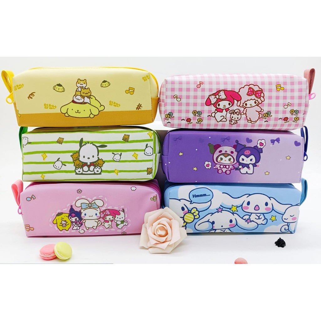 

*SDA* KOTAK PENSIL KAIN MOTIF SANRIO / TEPAK PENSIL KUROMI / TEMPAT PENSIL (20X6.5X5)