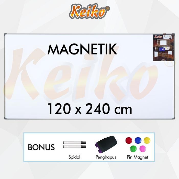 

Papan Tulis Whiteboard Gantung Magnet Single Face Keiko 120 x 240 cm