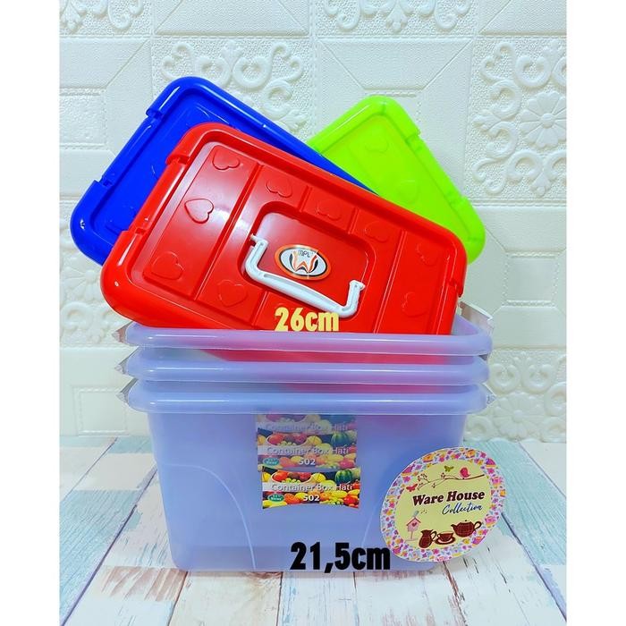 【VANILL_S】BISA COD CONTAINER BOX HATI 502 MPW (KECIL) kontener box  jualan - Kuning
