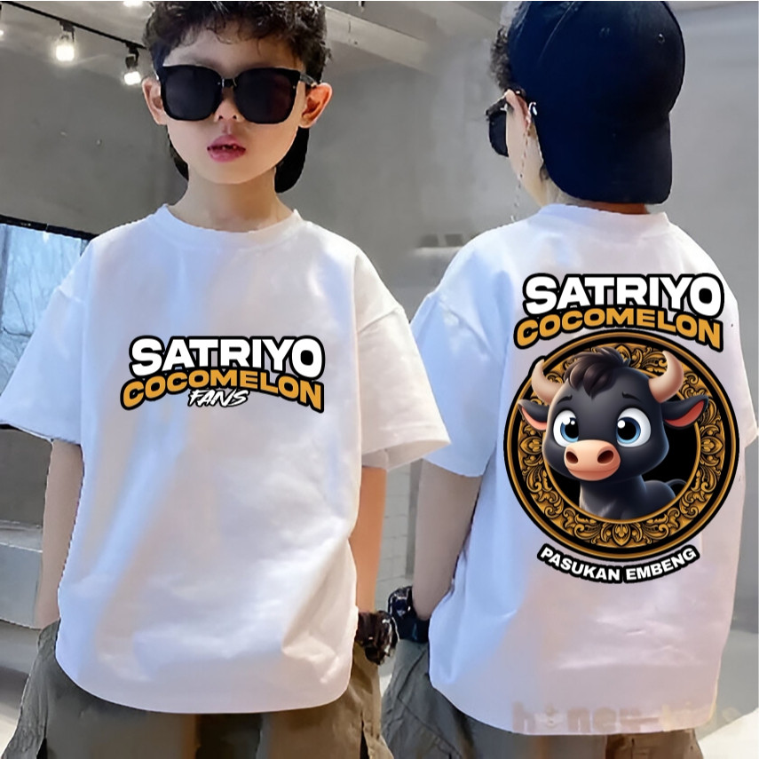 Kaos baju anak motif bantengan cocomelon bahan adem / Bantengan malang