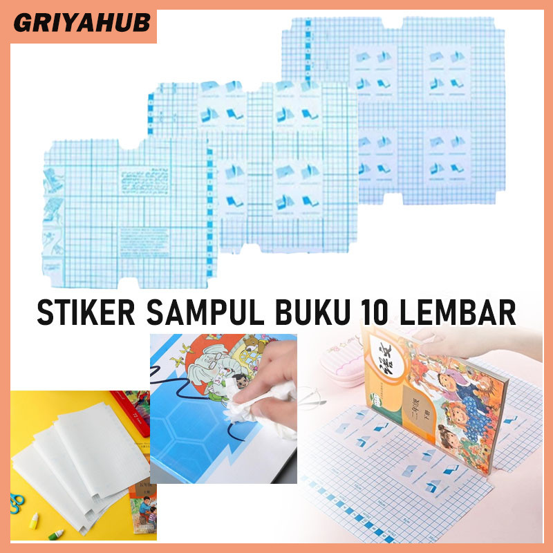 

Sampul Buku Stiker/10 Lembar Stiker Buku PVC Film/Self -Adhesive Book Cover Waterproof/Film Pelindung Buku Tulis
