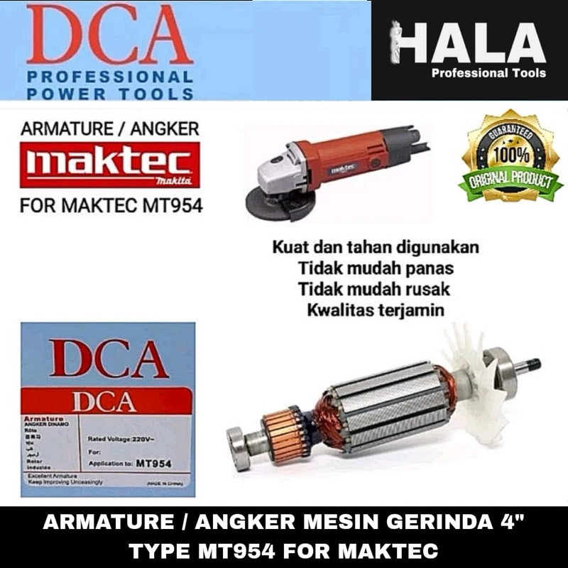 DCA - ARMATURE / ANGKER GERINDA 4” TYPE MT954 MAKTEC (ORIGINAL PART)HALA2