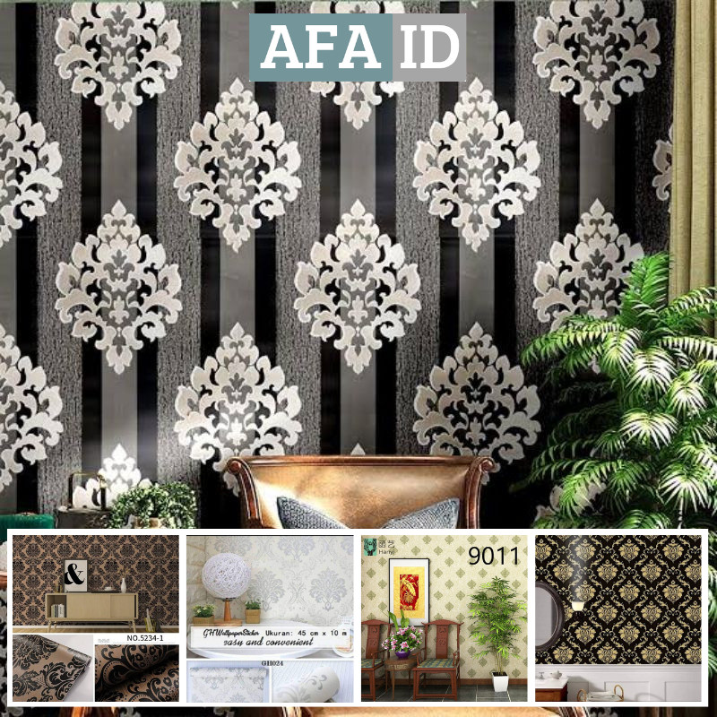 Wallpaper Dinding Stiker Vintage Batik Classic Mewah Luxury COD GH039 GH023 GH024 by AFA ID