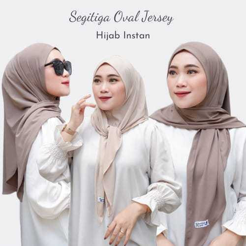 Hijab Segitiga Instan Jersey Premium / jilbab instan jersey / jilbab Segitiga Instan Oval Jersey Pre
