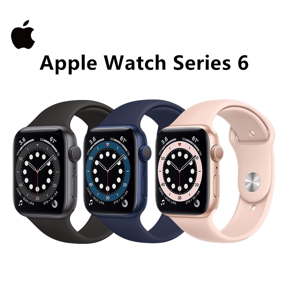 100%  al Apple Watch Series 6 44mm GPS Apple Watch S6 Aluminum Case with Sport Band iOS SmartWatch