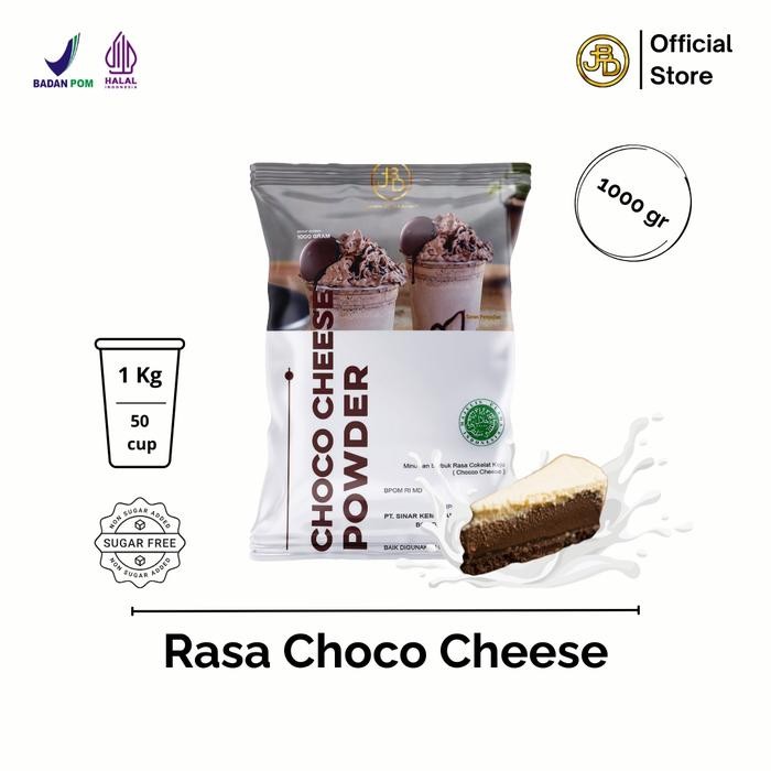 

[New Arrival] Bubuk minuman Premium Rasa Choco Cheese 1Kg || Jakarta Bubble Drink Powder || Cokelat Keju Jelly Cincau - chocolate