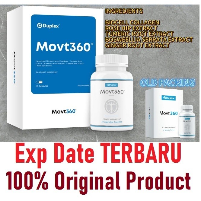 Exp DEC 2027 Duplex Movt 360 Movt360 Suplemen Kesehatan Tulang Sendi Syaraf 60 Tablet