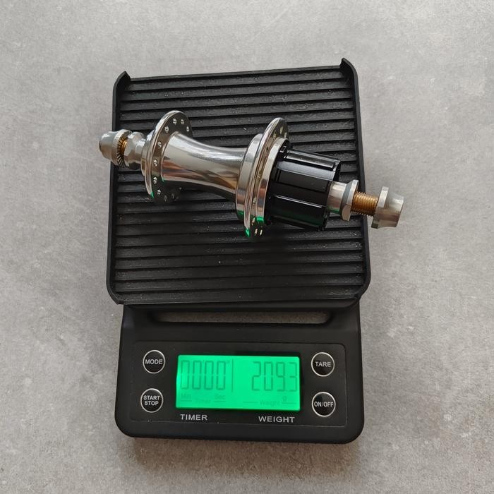 Hub belakang 7speed external bearing 28 hole bromptonN lipat 3 - silver