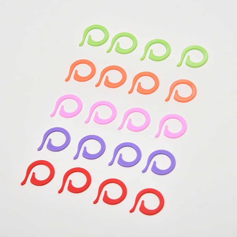 STUDIO RAJUT - 20 PCS PENANDA PENITI RAJUT LOCKING STITCH MARKER SPIRAL LUCU
