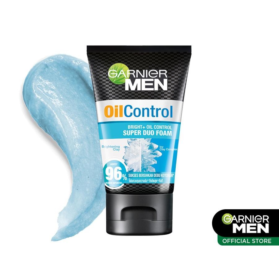 AB - Garnier Men Oil Control Super Duo Foam [100ml]/ Perawatan Wajah Cleanser Wajah Pembersih Wajah 