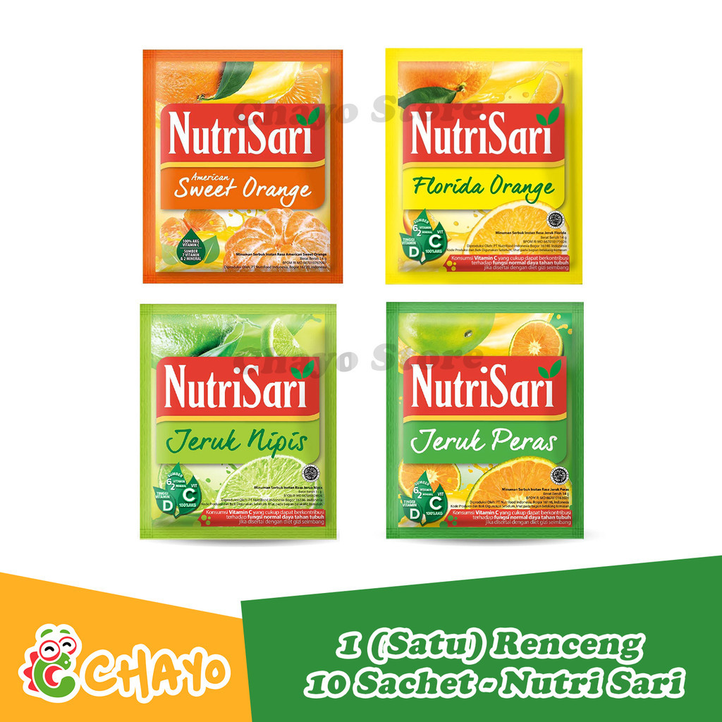 

UD- Nutrisari Jeruk 1 Renceng - Minuman Serbuk Bubuk Jeruk Instan 10 Sachet