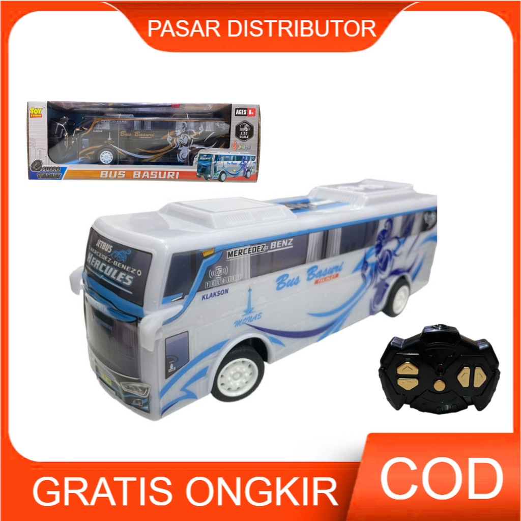 Mainan Anak RC BUS BASURI TELOLET 6176D Remote Control Basuri RC Bus Telolet Suara Telolet